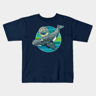 EDGE OF EXTINCTION North Atlantic Right Whale Kids T-Shirt